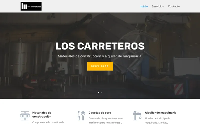 Portada de la web de Los Carreteros